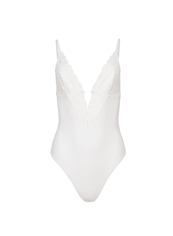 fleur du mal Charlotte 3-Way Bodysuit ivory