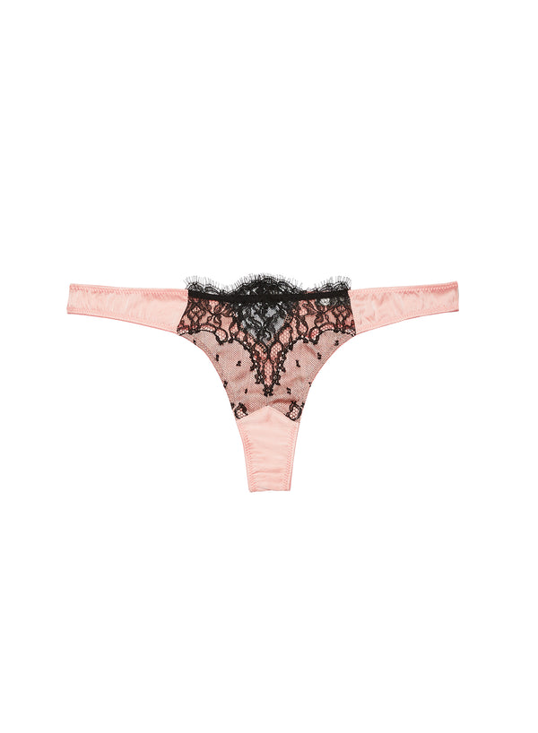 fleur du mal Iris Lace Thong bleached apricot