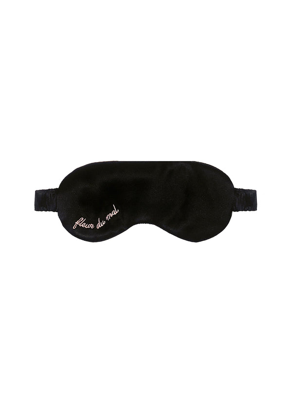 fleur du mal Logo Silk Eye Mask black
