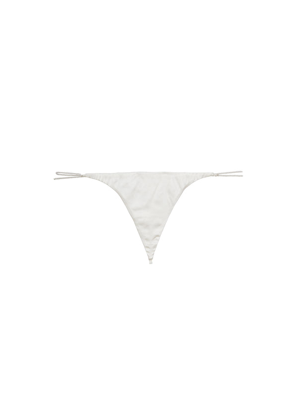 fleur du mal Pearl Luxe V-String ivory