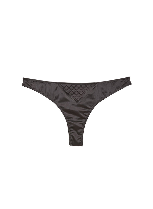 fleur du mal Quilted Luxe Thong black