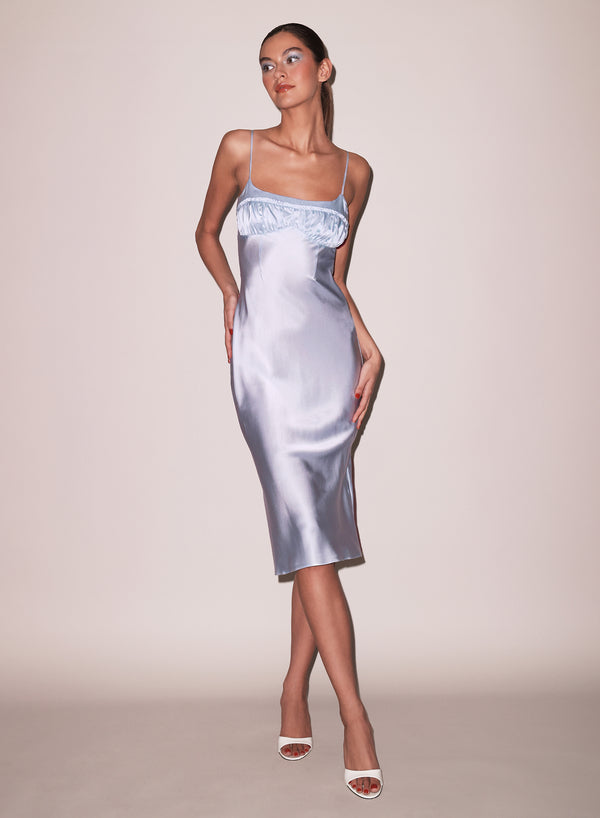 fleur du mal Ruched Bust Dress cloud