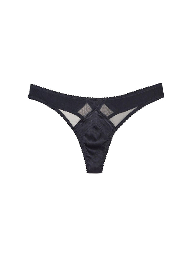 fleur du mal Top Stitch Thong black