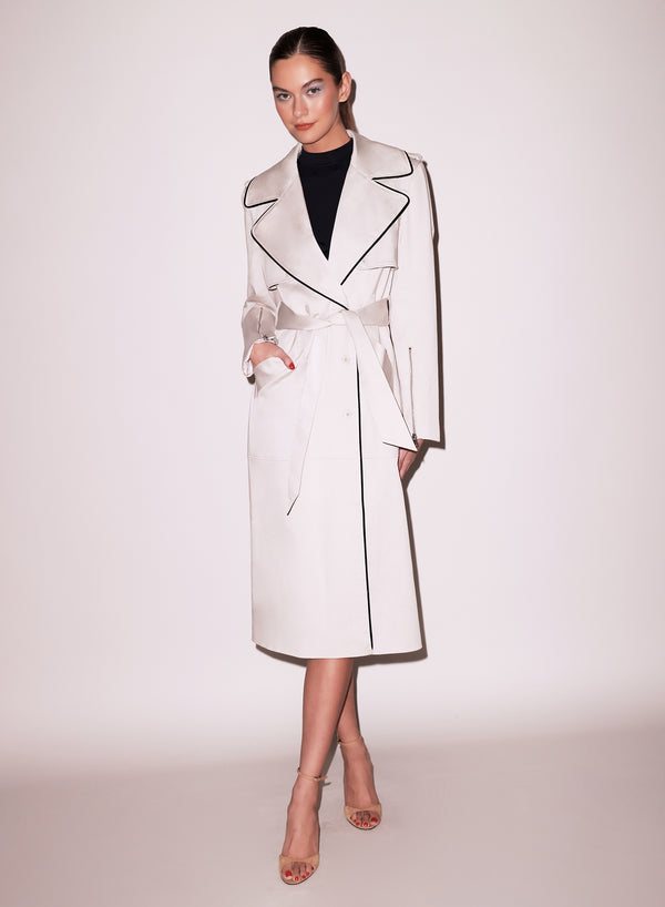 fleur du mal Twill Trench biscotti