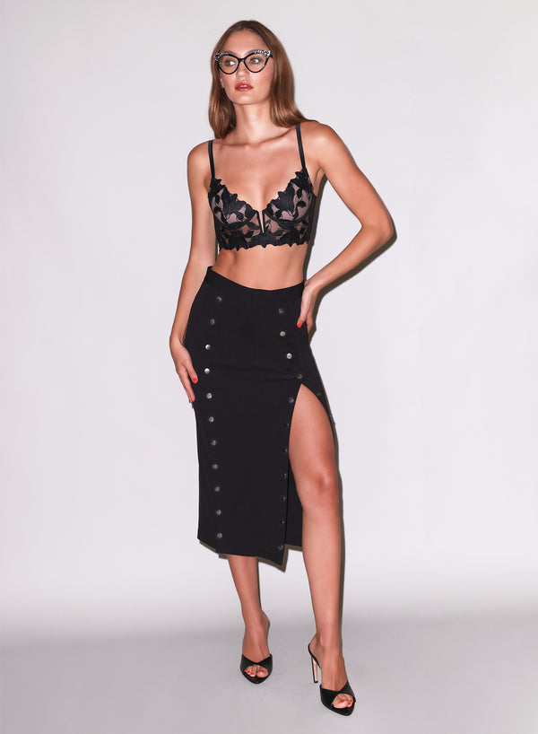 fleur du mal Undo Me Skirt black