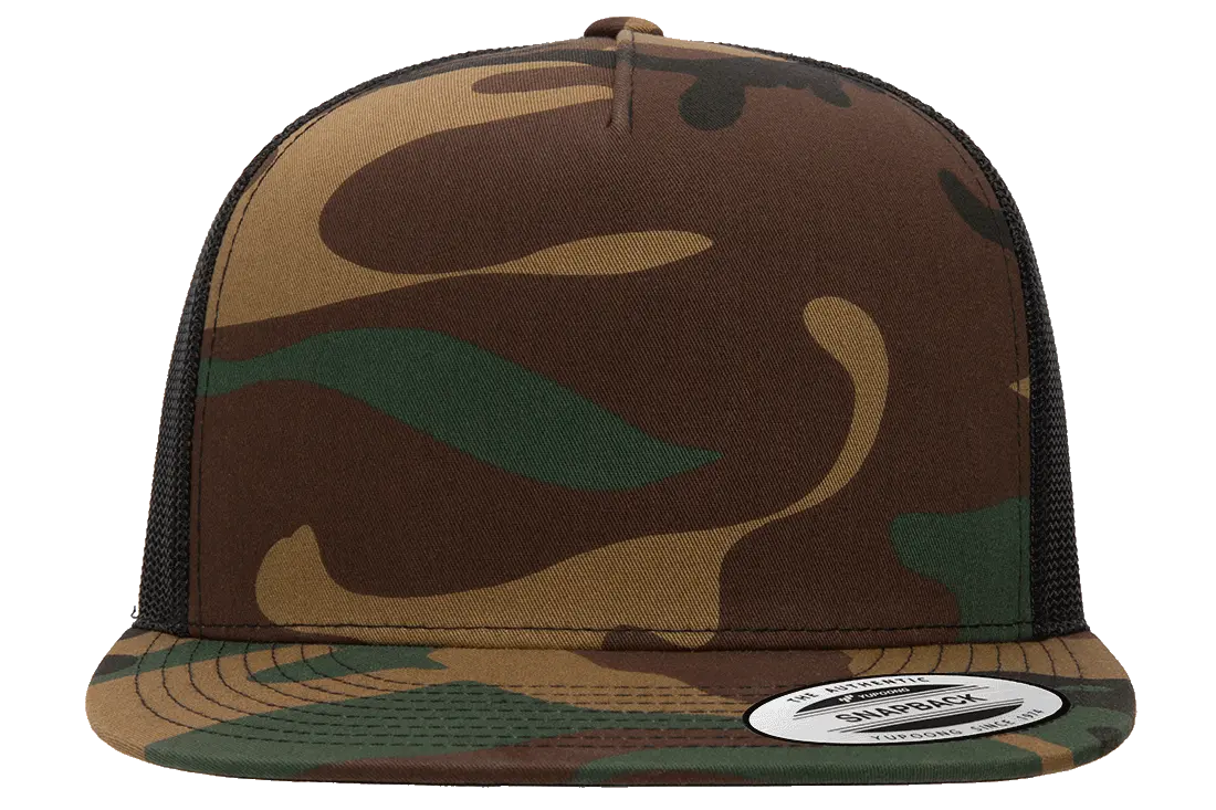 flex fit YP Classics® classic trucker camo cap
