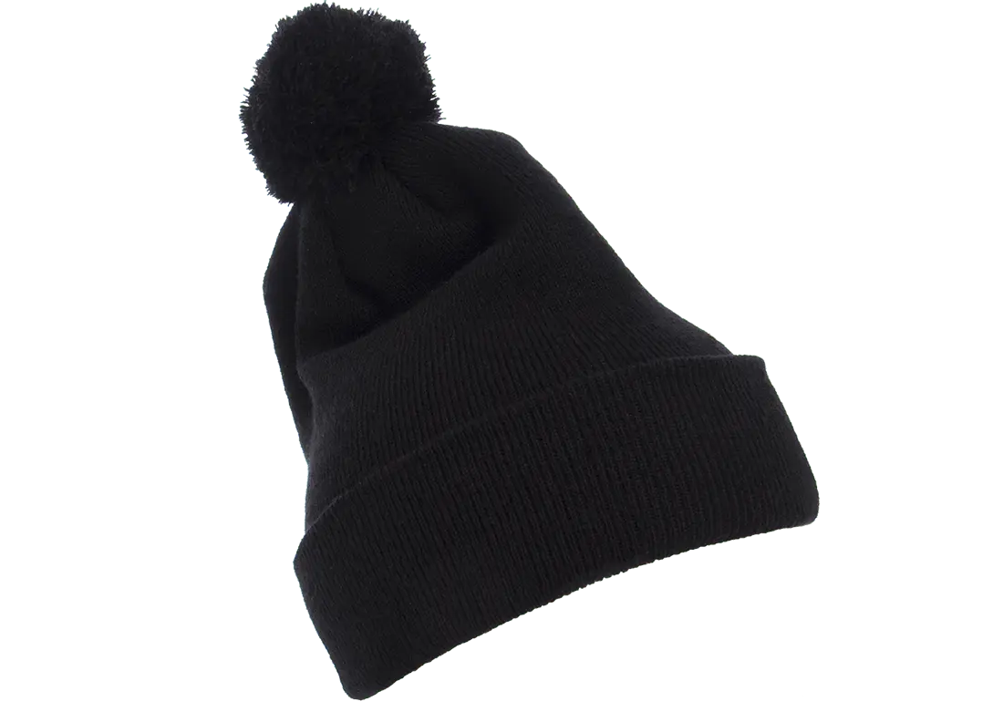 flex fit YP Classics® cuffed pom pom knit beanie
