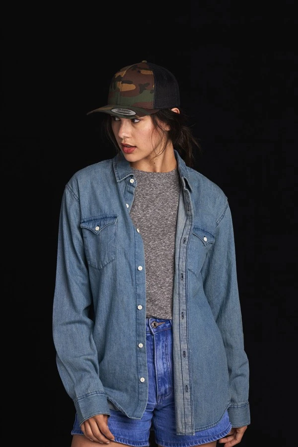 Flex Fit YP Classics® Retro Trucker Camo Cap