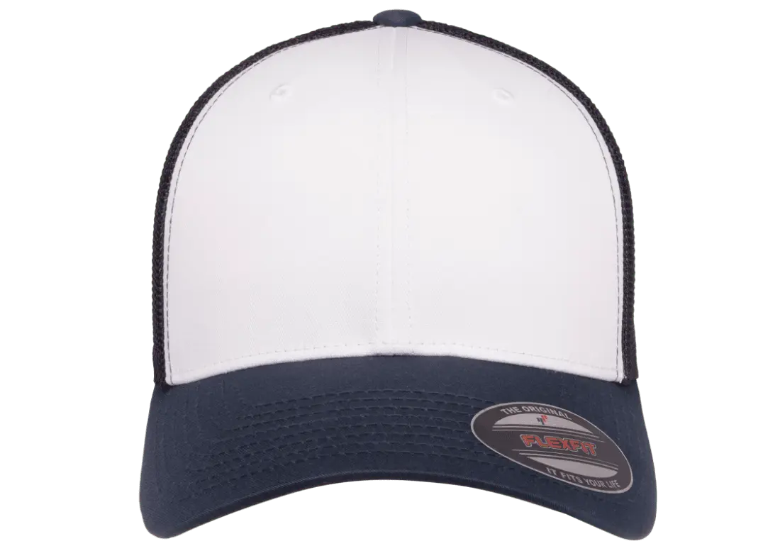 Flex Fit Flexfit® Trucker Mesh Cap - White Front Panels
