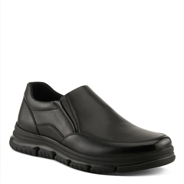 flexus by spring step Buy Black Leather Slip-On Dress Kirk Shoes