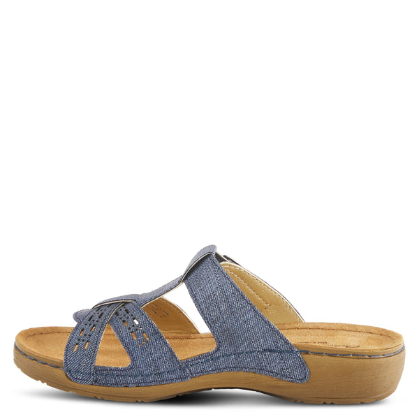 Flexus By Spring Step FLEXUS NERY-JEANS SLIDE SANDAL