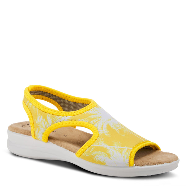 flexus by spring step FLEXUS NYAMAN-TROPICS SLINGBACK SANDALS