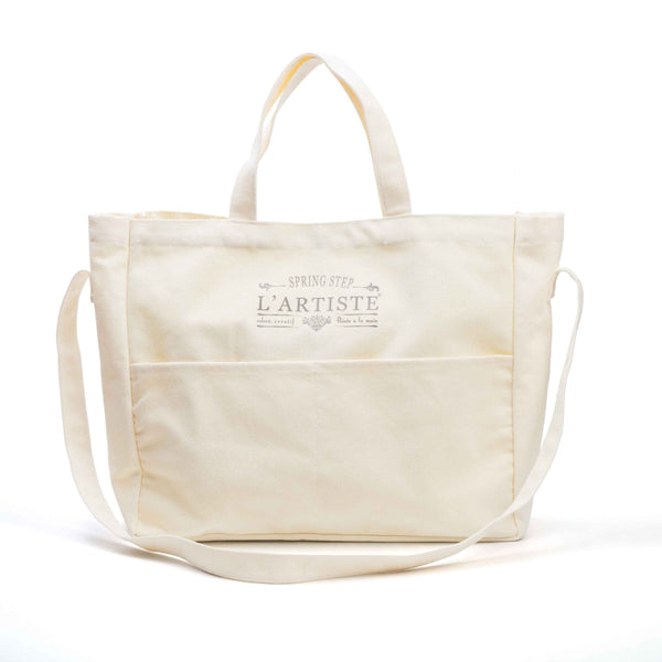 flexus by spring step L'ARTISTE CANVAS BRANDED TOTE BAG