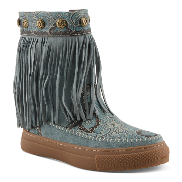 flexus by spring step L'ARTISTE FRINGELY WESTERN MID CALF BOOTIE