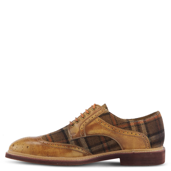 Flexus By Spring Step L'ARTISTE MEN THAVO-PLAID OXFORD SHOE
