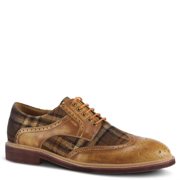 flexus by spring step L'ARTISTE MEN THAVO-PLAID OXFORD SHOE