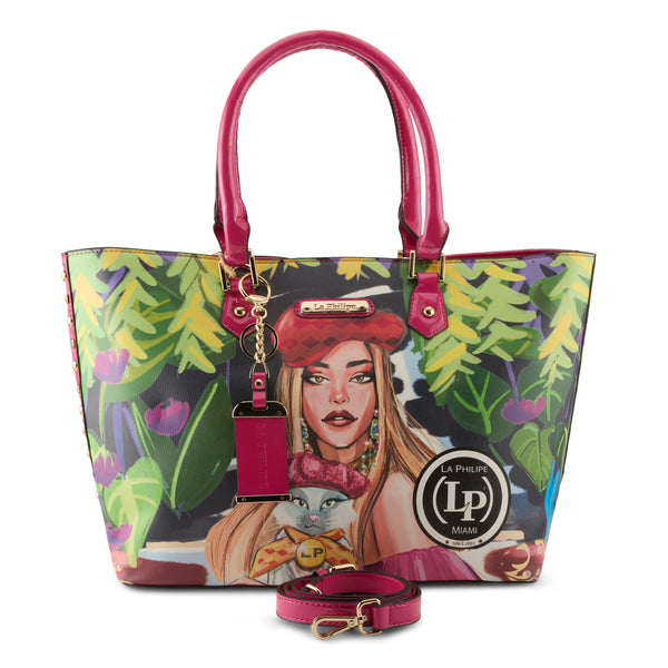 flexus by spring step LA PHILIPE LP1021-17 BLOOMING GARDEN HANDBAG-TOTE