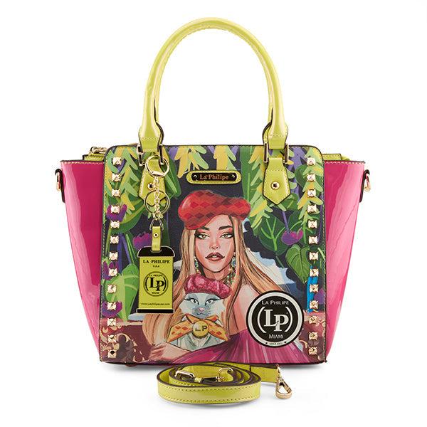flexus by spring step LA PHILIPE LP1022-17 BLOOMING GARDEN HANDBAG-SATCHEL