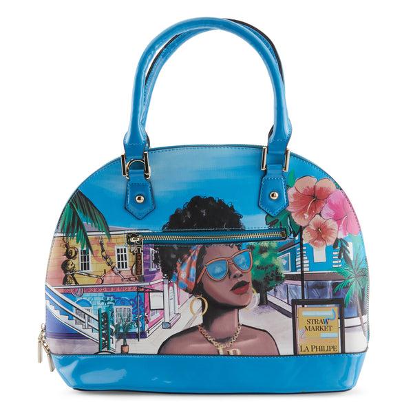 Flexus By Spring Step LA PHILIPE LP1023-8 BLUE IN BAHAMAS HANDBAG-OVAL
