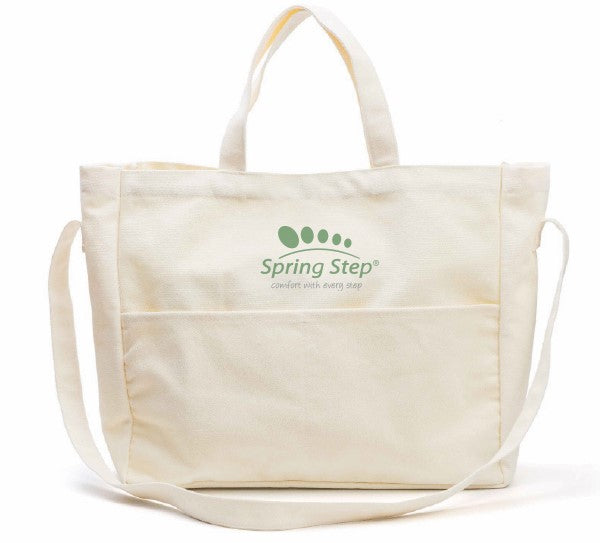 flexus by spring step SPRING STEP CANVAS BRANDED TOTE BAG