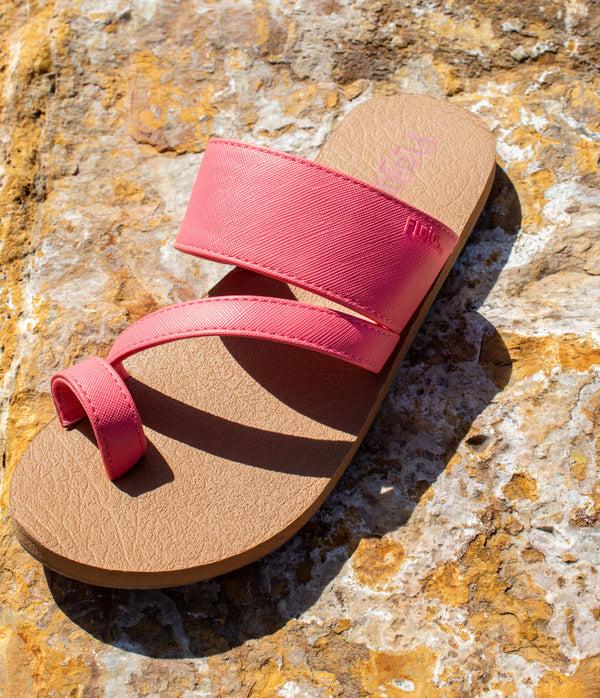 Flojos Amara - Women's Sandal Punch Pink/Tan