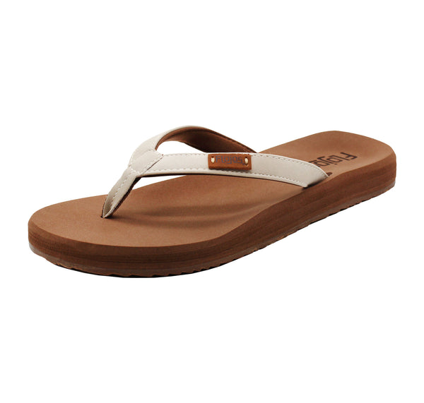 flojos Billie - Woman's Sandal Off White/Brown