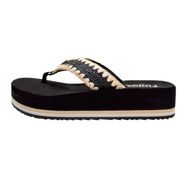 Flojos Breeze - Women's Flatform Sandal Black