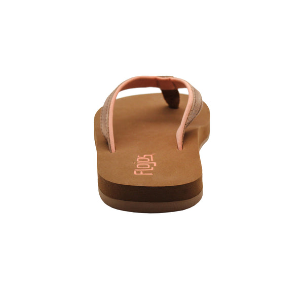 Flojos Colette Select - Women's Sandal Tan/Coral