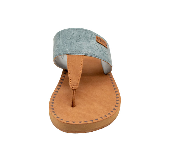Flojos Grace - Women's Hooded Sandal Aqua Artisan
