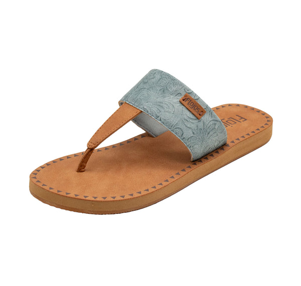 flojos Grace - Women's Hooded Sandal Aqua Artisan