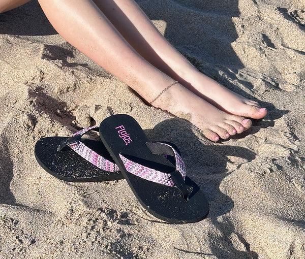 Flojos Juno Weave - Girl's Sandal Pink Multi/Black