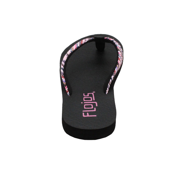 Flojos Juno Weave - Girl's Sandal Pink Multi/Black