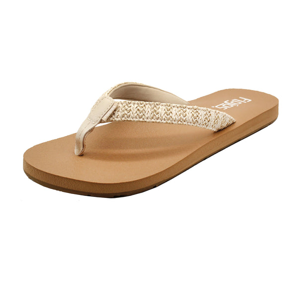 flojos Juno Weave - Women's Sandal Ivory Metallic