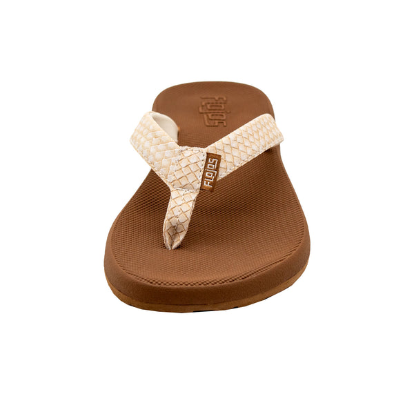 Flojos Kay - Women's Sandal Ivory/Tan