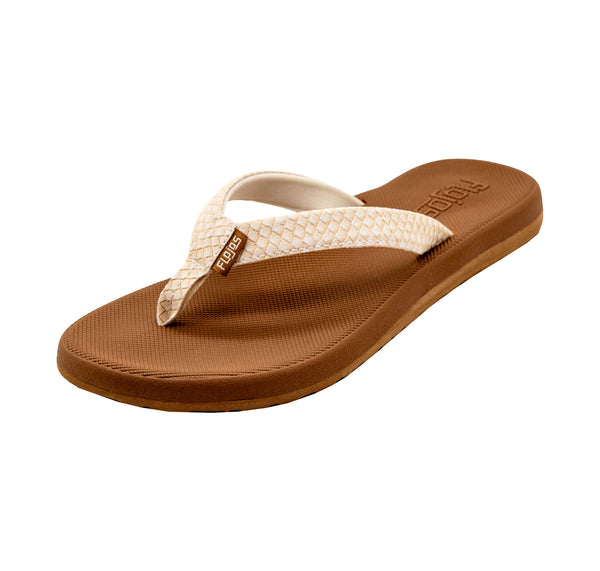 flojos Kay - Women's Sandal Ivory/Tan