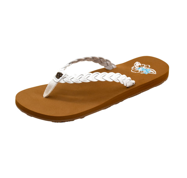 flojos Marisol - Women's Sandal White/Tan