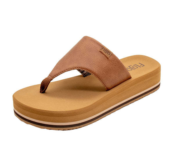 flojos Nessa - Women's Flatform Sandal Tan Serape