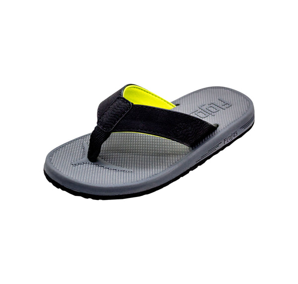 flojos Ola - Boy's Sandal Black/Gray/Lime