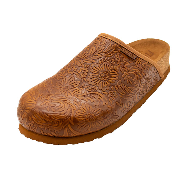 flojos Sofia- Women's Clog Tan Artisan