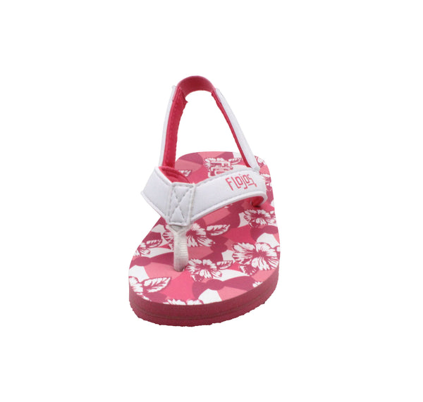 Flojos Tyke - Infant Girl's Sandal White/Pink Hibiscus