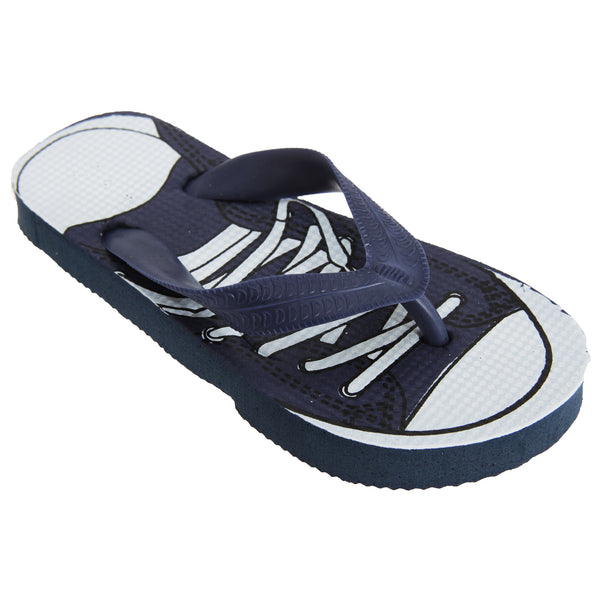Floso FLOSO Childrens Boys Lace Up Trainer Design Toe Post Flip Flops