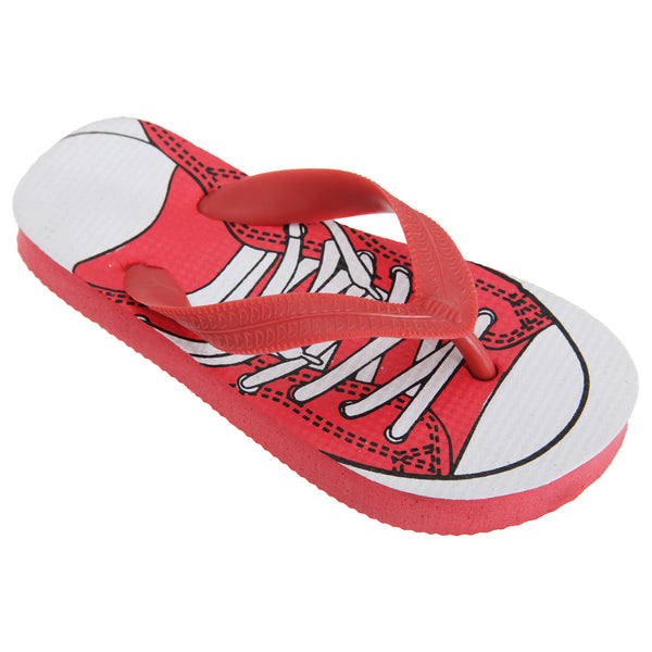 floso FLOSO Childrens Boys Lace Up Trainer Design Toe Post Flip Flops