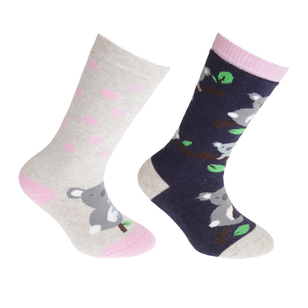 Floso FLOSO Childrens/Kids Cotton Rich Welly Socks (2 Pairs)