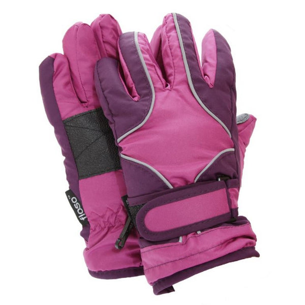 Floso FLOSO Childrens/Kids Girls Heavy Duty Waterproof Padded Thermal Ski/Winter Gloves