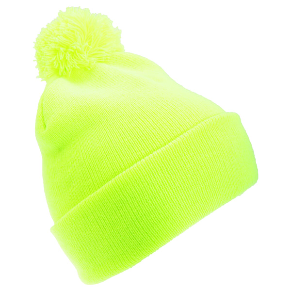 Floso FLOSO Childrens/Kids Knitted Hi Vis Winter Bobble Hat