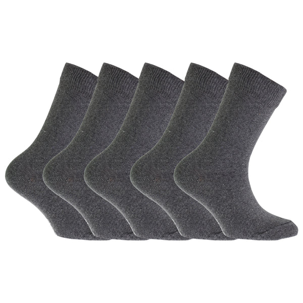 Floso FLOSO Childrens/Kids Plain School Socks (Pack Of 5)