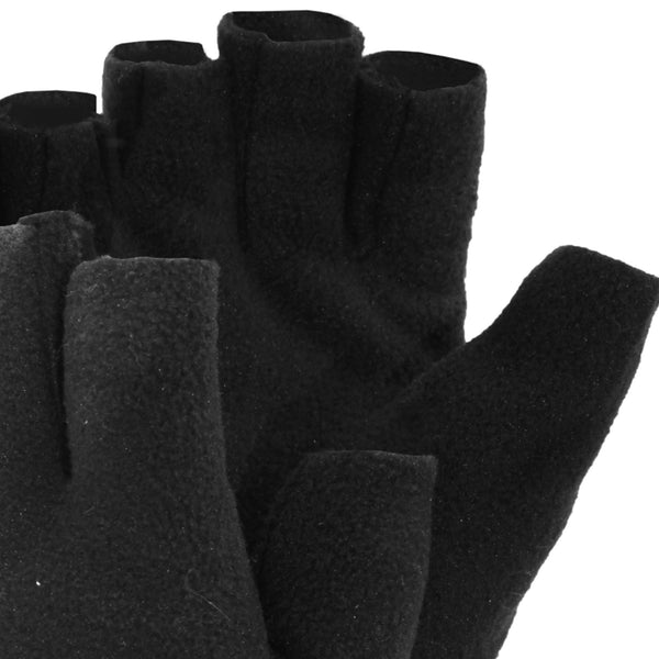 Floso FLOSO Mens Fleece Fingerless Winter Gloves