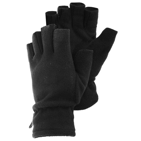 floso FLOSO Mens Fleece Fingerless Winter Gloves