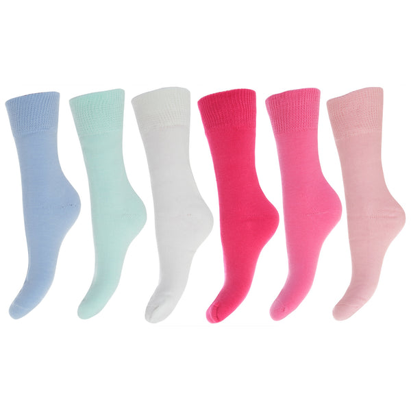 Floso FLOSO Ladies/Womens Premium Quality Multipack Thermal Socks Double Brushed Inside (Pack Of 6)
