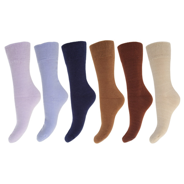Floso FLOSO Ladies/Womens Premium Quality Multipack Thermal Socks Double Brushed Inside (Pack Of 6)
